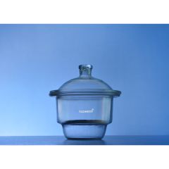 Desiccator With Glass Knob Cover And Porcelin Plate 250 MM